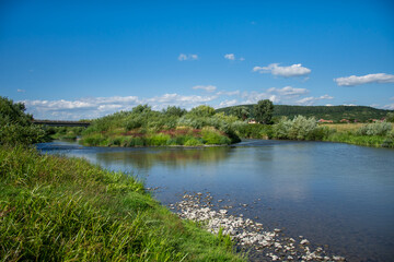 Sieu River near Cristur Sieu in Bistrita, Romania, July 2022