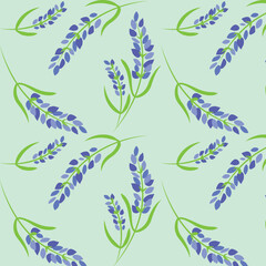 lavender pattern garden herbal drawing