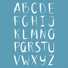 letters english font alphabet brush strokes