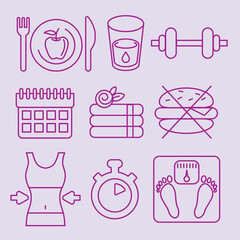 sport weight loss active spa icons