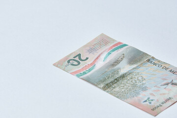 Mexican coins and banknotes. Mexican peso, Latin American currency. money, saved, finances,	