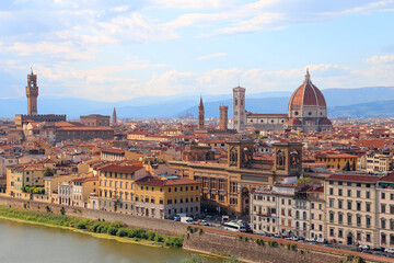 Fototapeta na wymiar Cityscape of Florence City in Central Italy in Europe