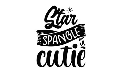 Obraz premium Star-spangled-cutie, Patriotic t shirt design, svg, Independence Day vector file, truck with stars and stripes, Vintage truck Independence day for scrapbooking, card, shirt