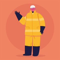 fireman profession in suit