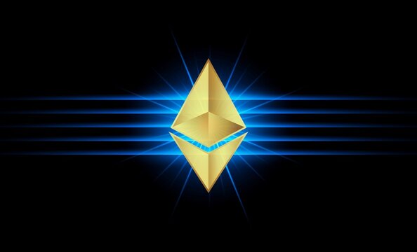 ethereum virtual currency images. 3d illustrations. editorial image
