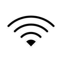 Wi fi icon black line style isolated on white background. Vecor 10 eps