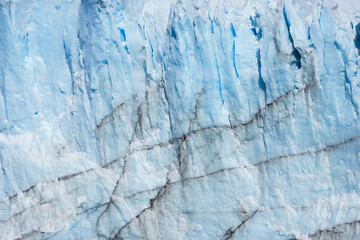 Blue and white ice walls of the Perito Moreno Glacier