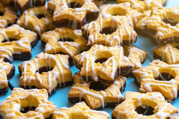 Shortbread cookies in the shape of an asterisk