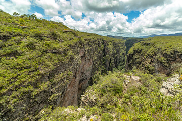 natural landscape in Cascavel district, city of Ibicoara, State of Bahia, Brazil