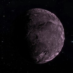 Das Besondere ist eine 8k Textur. Ich habe es geschafft, mit meinem Hochleistungscomputer eine Sphäre zu erstellen, mit 32.000.000 Faces. Die Krater werfen Schatten. Reales Licht Spiel! Zoom in!