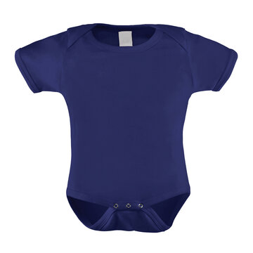 A clean Short Sleeve Beauty Baby Bodysuit Mockup In Clematis Blue Color, to help you present your designs beautifully.