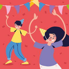 boy and girl birthday party