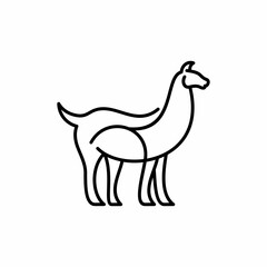 alpaca logo design icon vector silhouette illustration