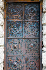 Elements of the building structure of the Olesco Castle in Ukraine one of the oldest parks in the country