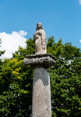 Obraz premium Elements of the building structure of the Olesco Castle in Ukraine one of the oldest parks in the country