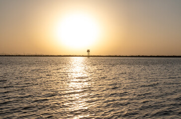 Obraz premium beautiful sunrise beach landscape sea view 