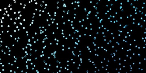 Dark BLUE vector pattern with abstract stars.