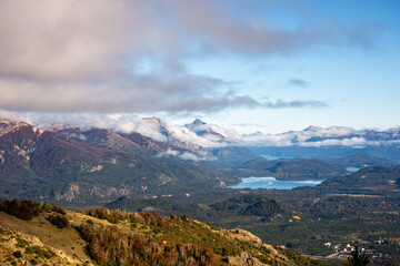 Fototapeta premium View of the lakes from Cerro Otto, Bariloche, Argentina
