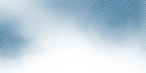 Abstract Modern Background with Retro Hexagon Halftone and Blue Gradient Color
