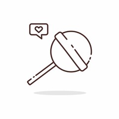 Illustration vector graphic of Candy. Candy line art style isolated on a white background. The illustration is suitable for book menus, banners, flyers, stickers, cards, etc.