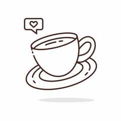 Illustration vector graphic of Coffe. Coffe line art style isolated on a white background. The illustration is suitable for book menus, banners, flyers, stickers, cards, etc.