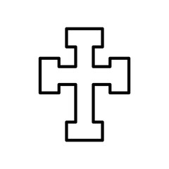 Krzyż ikona wektorowa