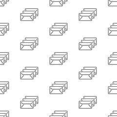 envelopes seamless pattern isolated on white background.
