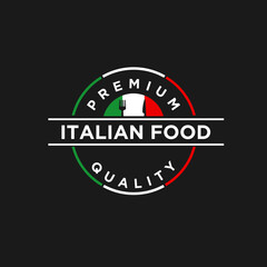 Italian food vector logo design illustration