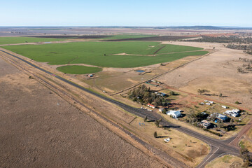 Farming country near the Queensland town of Muckadilla .