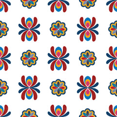 Ikat motif ethnic textile seamless pattern design. Aztec fabric carpet mandala ornaments textile decorations wallpaper. Tribal boho native ethnic flower floral traditional embroidery vector background