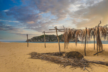 Huatulco bays - Cacaluta beach. Secret beach in Mexico only acessible by a trail in the jungle