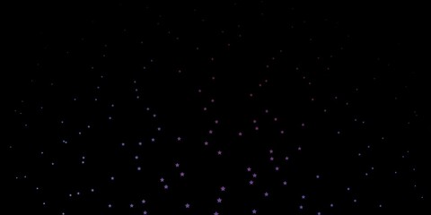 Dark Purple vector texture with beautiful stars.