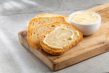 Healthy wholemeal toast with butter.