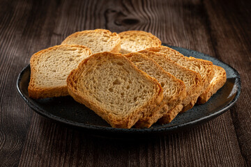 Healthy wholemeal toast on the table.