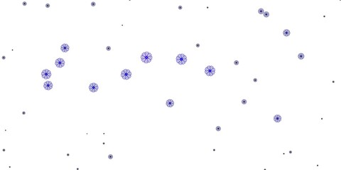 Light Purple vector natural backdrop with flowers.