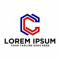 Initial Letter C C logo design