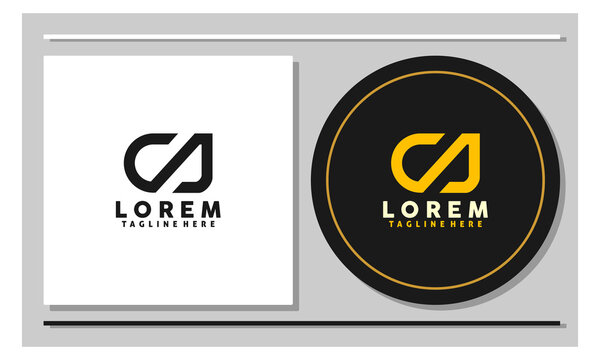 CA letter logo. Logo design using lines