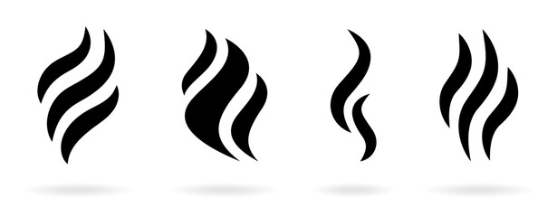 Smoke icon vector set. Steam symbol illustration. - obrazy, fototapety, plakaty
