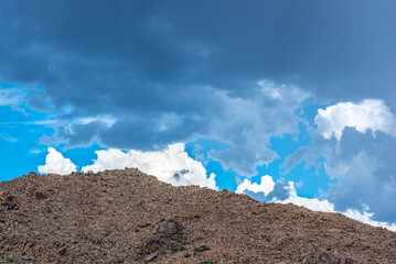 Storm Clouds gather over the Music Mountains near Hackberry, Arizona along Route 66