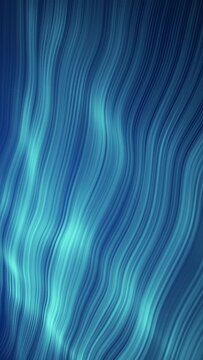 Vertical wallpaper, wavy animated tranquil blue surface, social media loopable background