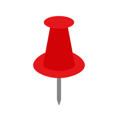 Animated Red Push Pin Board Icon Clipart Vector