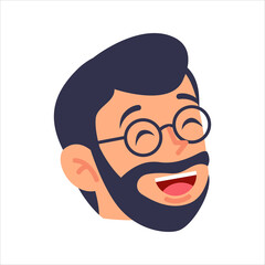 Fototapeta premium Man Face Avatar Profile Picture