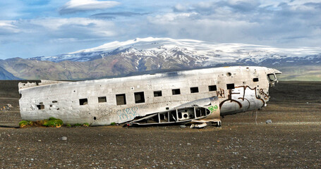 Plane wreck on the beach