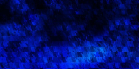 Dark BLUE vector template with lines, triangles.
