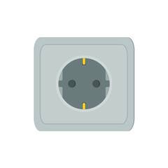 Vector illustration of a European recessed electrical socket