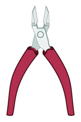 Illustration of a professional side cutter tool