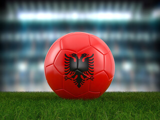 Soccer ball Albania flag