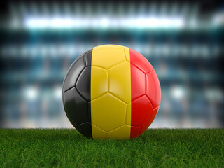 Soccer ball Belgium flag