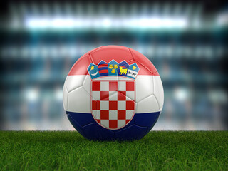Soccer ball Croatia flag
