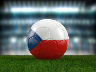 Soccer ball Czech Republic flag